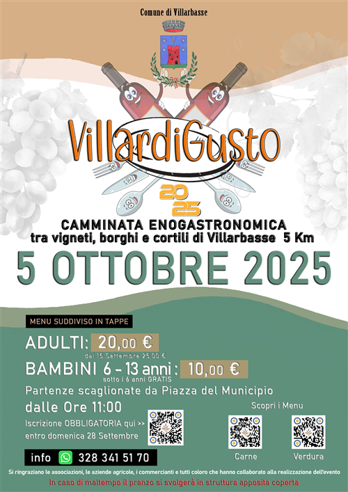 "VillardiGusto" - Camminata enogastronomica tra vigneti, borghi e cortili di Villarbasse