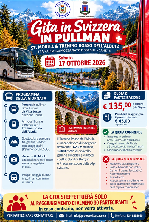 Gita in Svizzera in pullman