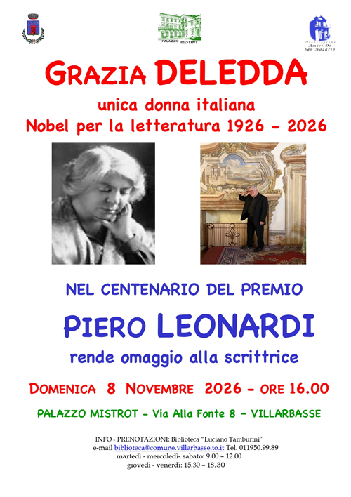 Grazia Deledda - unica donna italiana Nobel per la letteratura 1926 -2026