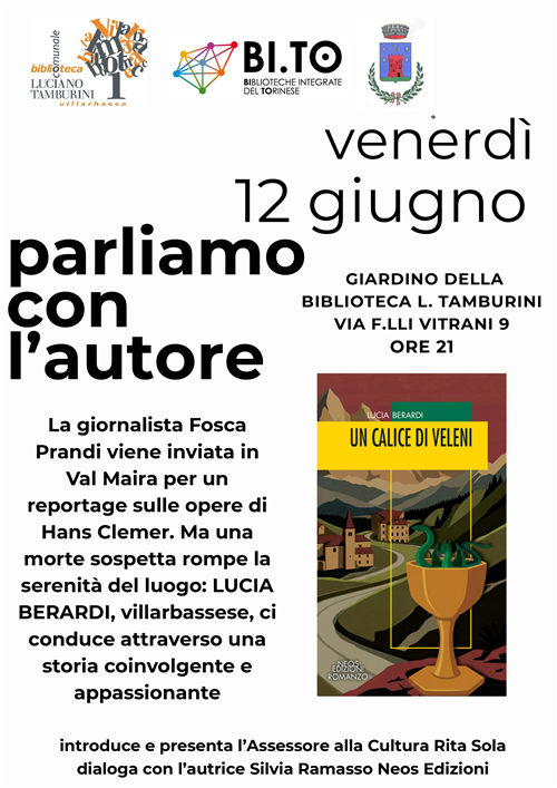 Parliamo con l'autore, venerdì 12 giugno 2026