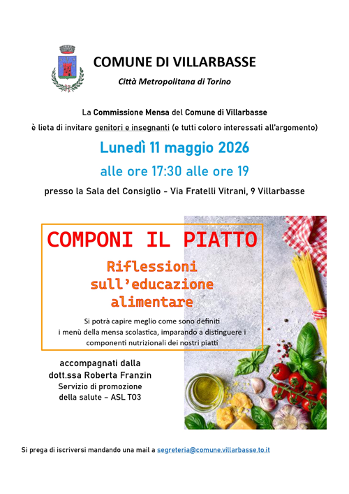Componi il piatto  - Riflessioni sull'educazione alimentare